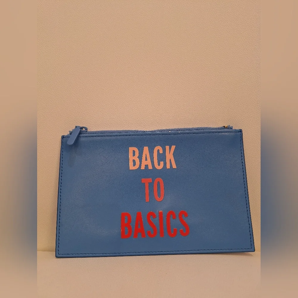 EUC Kate Spade Blue "Back To Basics" Pencil Pouch